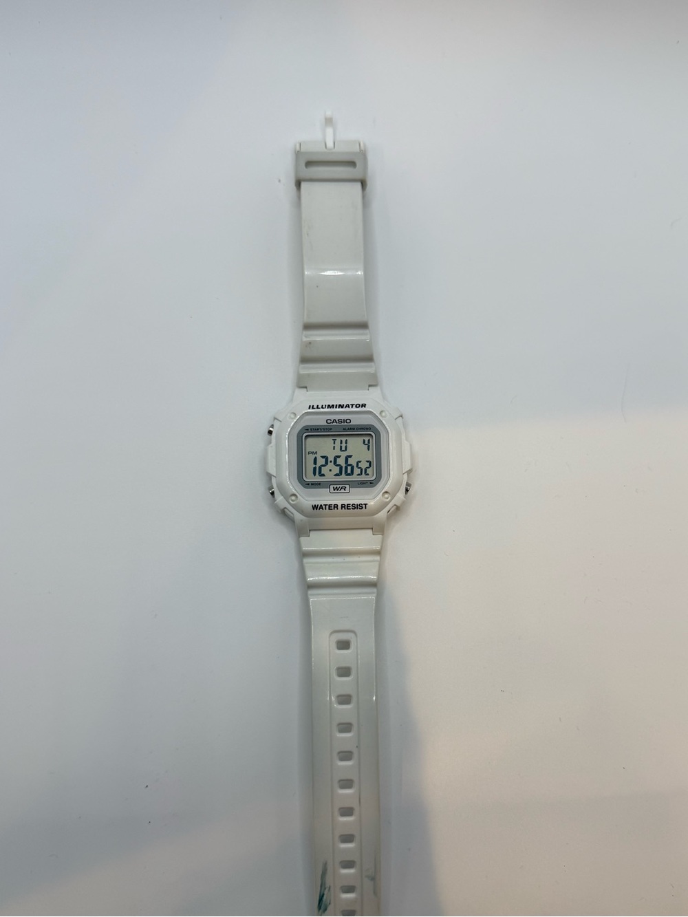 Casio White Digital Illuminator Watch